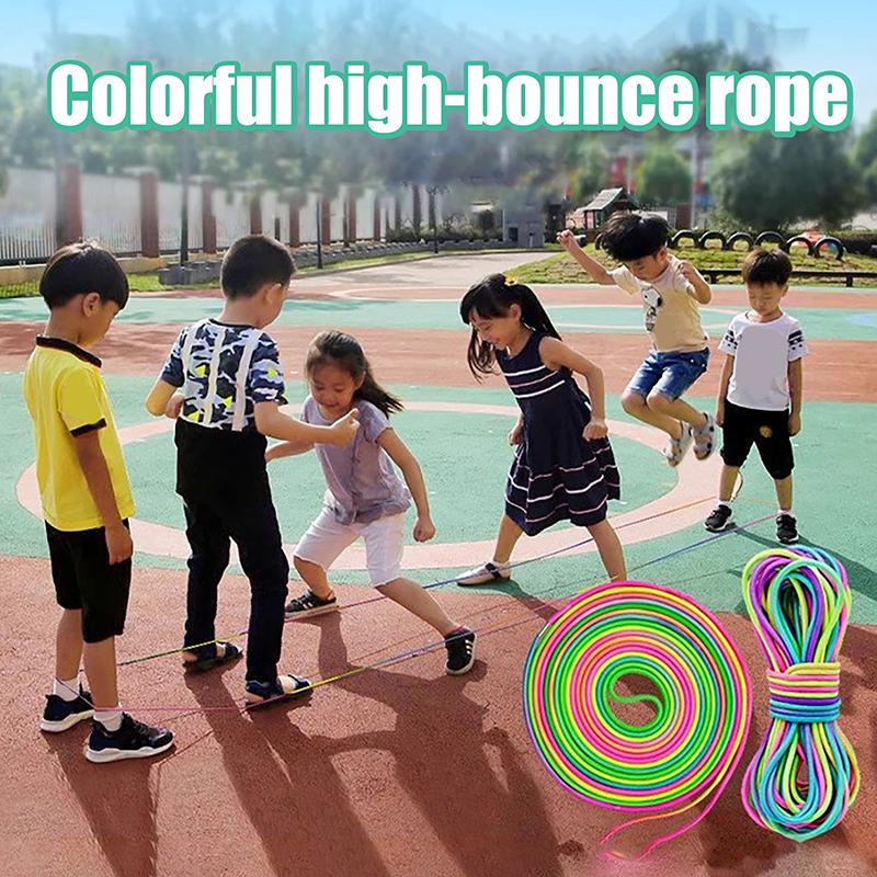 1 Pezzo Corda per Saltare per Bambini Giocattoli per Allenamento 5-10M Corda per Saltare Elastico Giocattolo per il Movimento Esercizio Allenamento Salto Nylon Regalo Ragazza