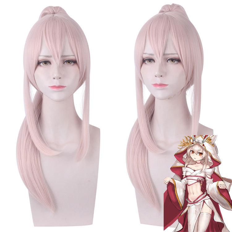 

Game Azur Lane Ayanami Long Ponytail Wig Cosplay Costume Heat Resistant Synthetic Hair Women Party Cosplay Wigs 80CM розовый