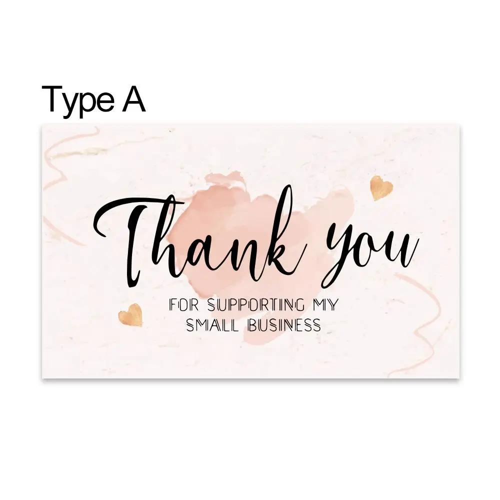 30pcs New Kraft Paper Cards Thank You For Your Order Card For Small Shop Gift Decoration Card For Small Business