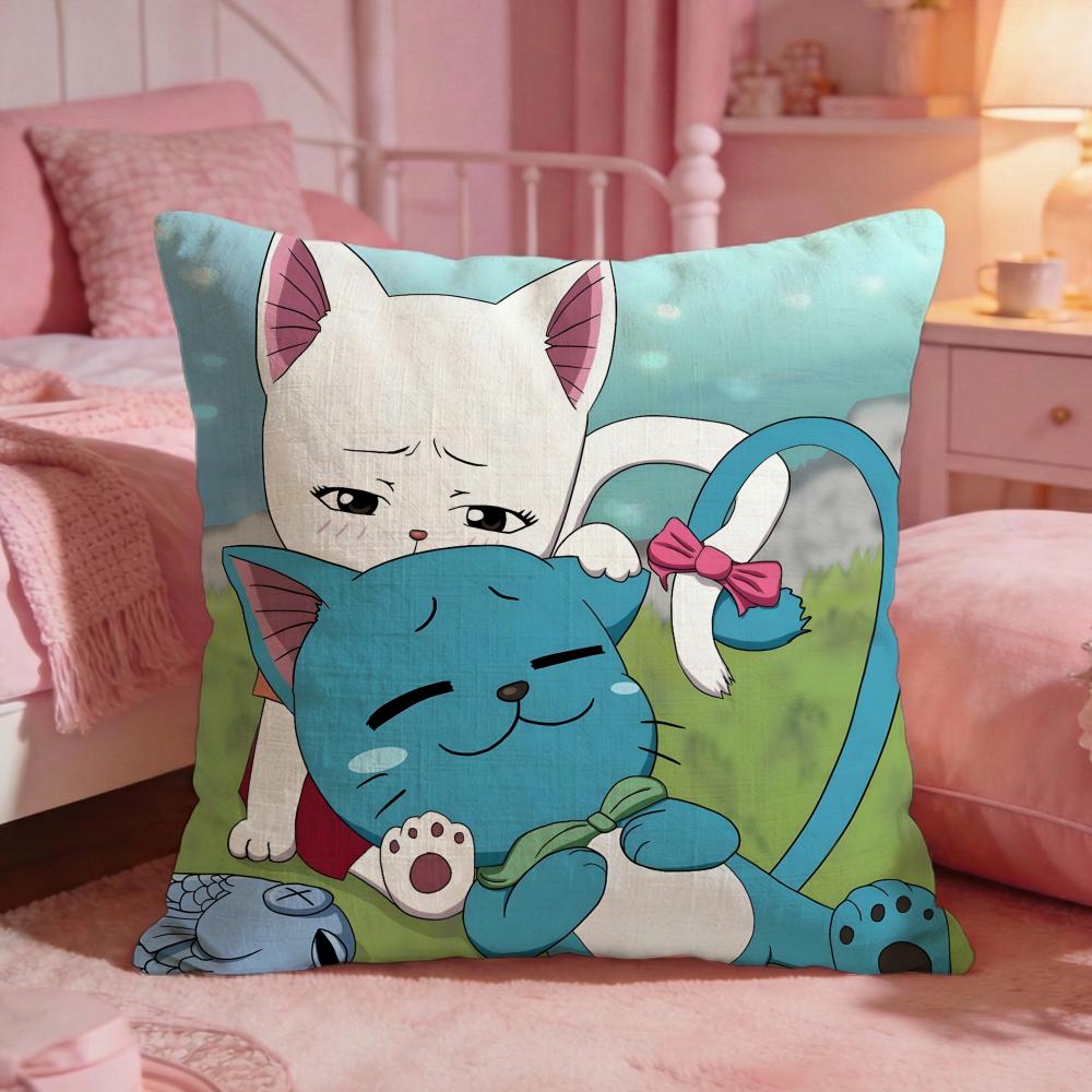 fFAIRY TAIL anime Cushion Cover Premium Comfort Reversible Pillow Cove Two in One Design for Any Room Car Interior