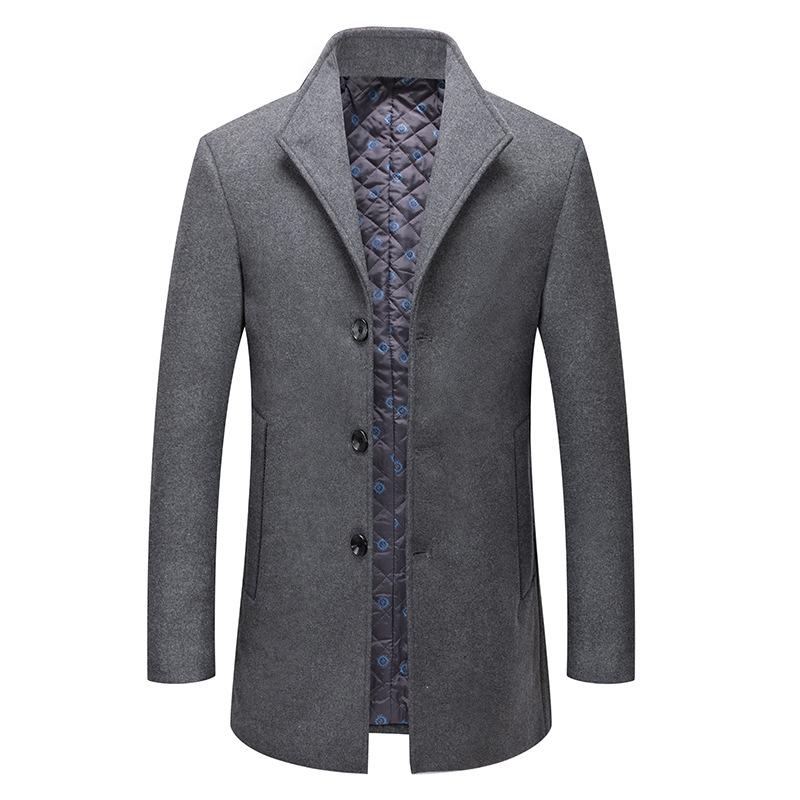 Neue Winter Herren Business Casual Wollmäntel Britischer Stil Übermäntel Dickere Warme Kaschmir Trenchcoats Qualität Lange Jacken 4XL
