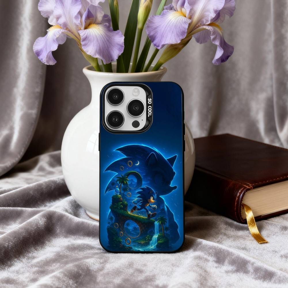 S-Sonic-C The H-Hedgehog-G Game  Phone Case For iPhone17,16,15,14,13,12,11 Plus,Pro Max Candy Silver Plated Inside Cover
