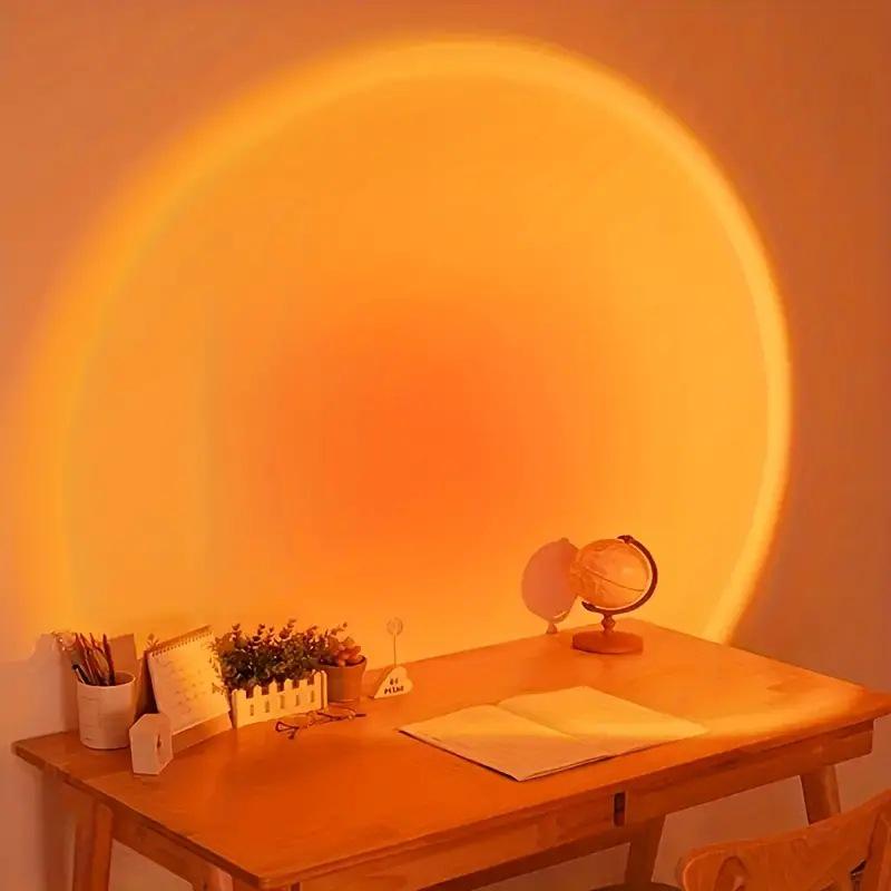 Rotating USB Sunset Projector - Decorative Holiday and Rainbow Light