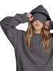 Felpa a tinta unita oversize Autunno Inverno Streetwear Uomo Donna Pullover
