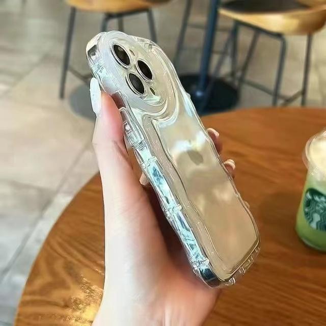 

Неровный волнистый край прозрачный однотонный чехол для iPhone противоударный мягкий силиконовый чехол для iPhone14 13 12 11 Pro Max Xr Xs iPhone 14 Pro