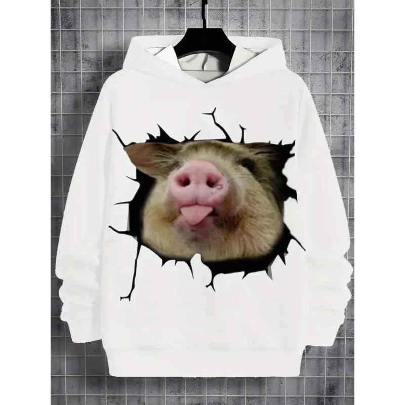 Funny Pig Graphic Sweatshirt 3d Print Hoodie For Men Women Clothing Novelty Fashion Oversize Hoodies Women Street Coat 2025 New