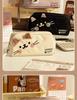 Adorable Cat Embroidered Large-Capacity Stationery Pencil Case for Girl Students