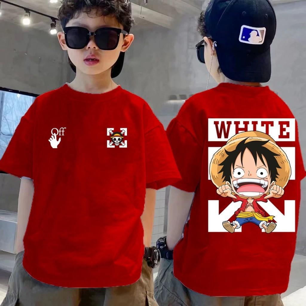 Neutral short sleeved T-shirt printed boy and girl round neck top