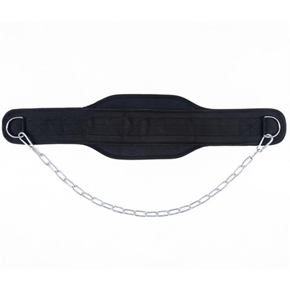 Pull-up Belt Weighted Dip Belt with Chain Neoprene Weightlifting Back Support Strap Dipping Belt for Weightlifting Pull Ups Dips China Mainland