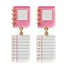 Boucles d'oreilles pendantes mignonnes en acrylique 1 paire Enseignante pour femmes, Thème Fête Commémorative Fête, Boucles d'oreilles Chiffre Alphabet Crayon Crayon Sac à dos 2D, Premier Jour