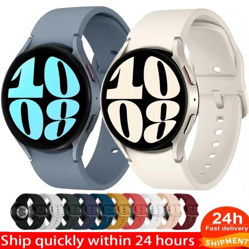 Silicone Strap For Samsung Galaxy Watch 7/6/5/4 40mm 44mm 5 Pro Original Bracelet No Gap Galaxy Watch 6 4 Classic 47mm 43mm Band 3