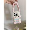 3D Cartoon Plush Long Ears Rabbit Phone Case For IPhone 17 16 15 14 13 Pro Max 14 15 Plus Soft Silicone Back Cover