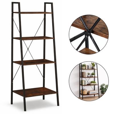 Loft Multifunctional Shelf 4 Levels Black 60x35x147cm Brown Tabletop
