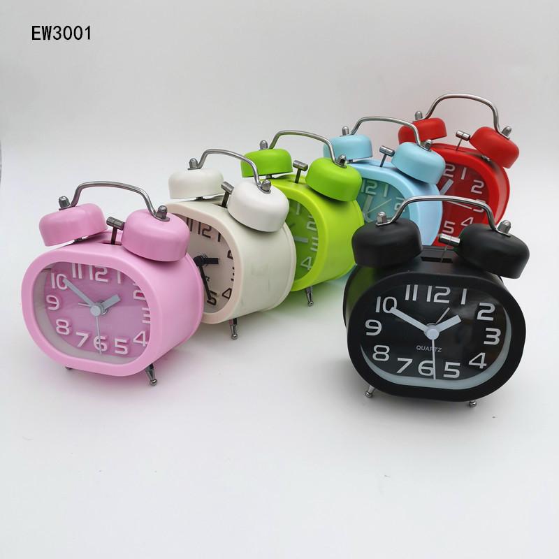 Three-dimensional Ring Bell Ring Bell Ring Bell Bedside Alarm Clock Silent with Night Light