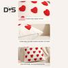 Valentines Day Throw Pillowcase 3D Heart Embroidery Short Plush Luster 45*45cm Hidden Zipper Closure Pillow Cover Bedroom Living Room Sofa Decoration