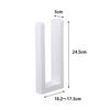 Yamazaki Tower Kitchen Paper Holder with Stopper, Magnetic, White, Approx. W5 x D10.2-17.5 x H24.5cm, One-Hand Tear, Model 3398