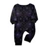 Family Matching Halloween Print Long Sleeve Pajama Set for Parents and Kids