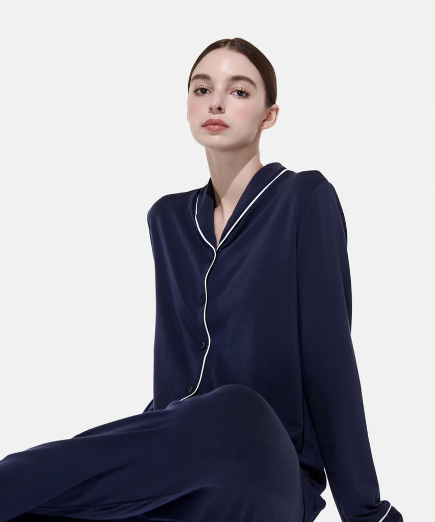 Pepoeo Classic Elegant Pajama Set _Navy