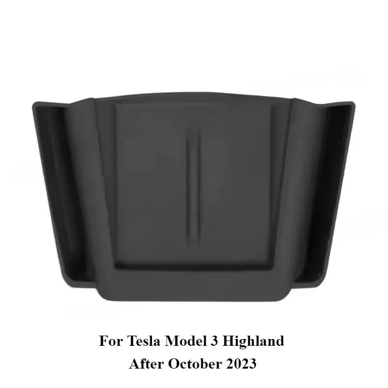 

For Tesla Model Y Juniper/Model 3+ Wireless Car Charging Pad Non-Slip Mat with Side Storage Organizer Tray Charger Protect Cover