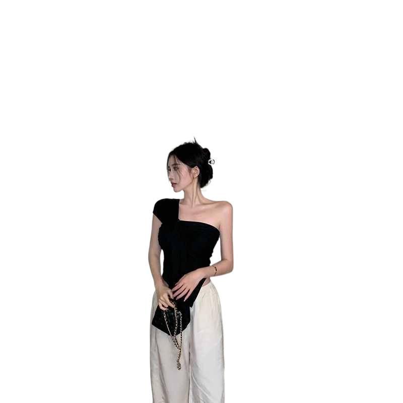 Spring/Summer Off-Shoulder Slim Fit Bandeau Tank Top