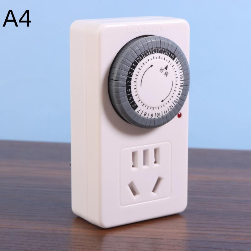 New 12/24 Hours Cyclic Timer Switch Kitchen Timer Outlet Loop Universal Timing Socket Mechanical Timer