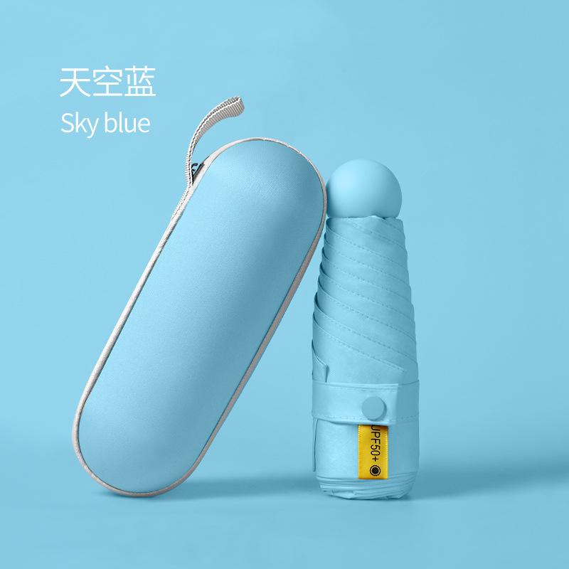 Small fresh 6 bone 50% off vinyl umbrella sunscreen UV protection sun umbrella personalized creative parasol