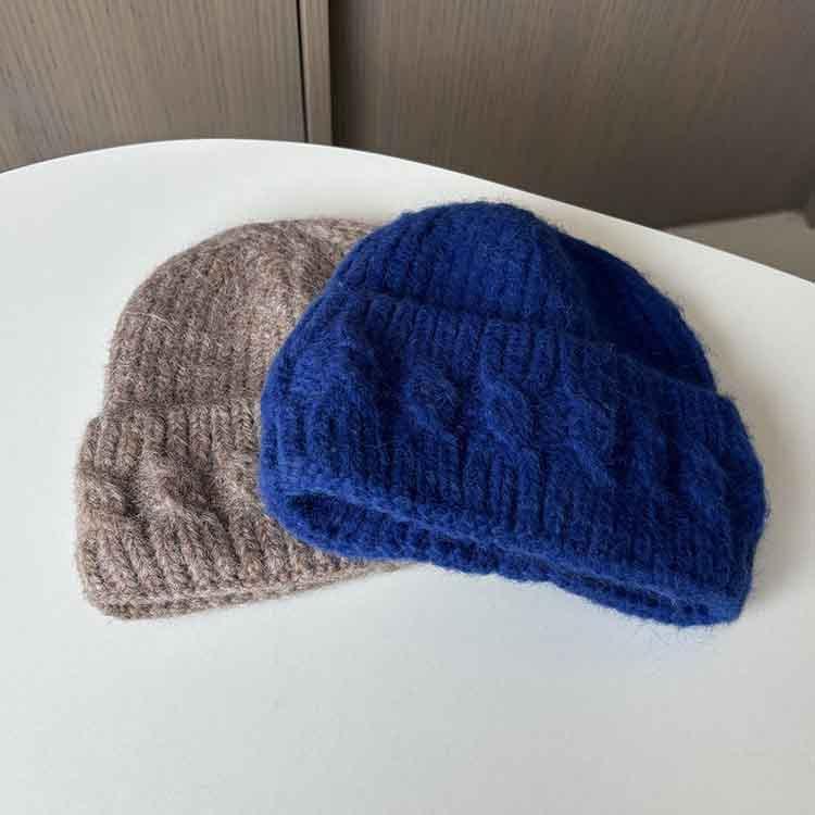 Dongdaemun New Women's Autumn and Winter Knitted Hats, Male and Female Couples Pullover Hats, Student Outdoor Warm Wool Hats
