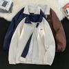 Herbst Revers Workwear Jacke Herren Reißverschluss Trenchcoats Windbreaker Vintage Übergroße Japanische Mode Harajuku Streetwear Jacke