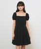 GENERALIDEA Square Neck Puff Mini Dress [Black] / Gf2Lop523