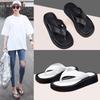 Women's Slippers Outdoor Summer Genuine Leather  Flip-flops Women Anti-skid Trend Pinch Beach Slides Ladies
