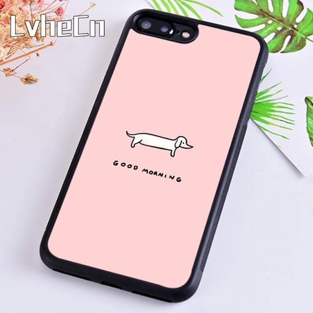 Cartoon Dachshund Sausage Dog Phone Case For iPhone 17 Air 13 12 Cover For Apple 14 15 16 Pro Max Plus Plus