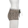 Sommar Grunge Short Leopard Sexiga spetsjeans Dam Estetisk Y2k Rosett Skinny Streetwear Byxor Kvinnlig Vintage A-linje Slim Shorts Kläder