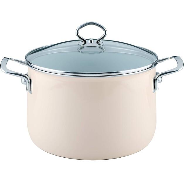 Riess Nouvelle Avorio Enameled Cookware Set, 5 Pieces (0584-011)
