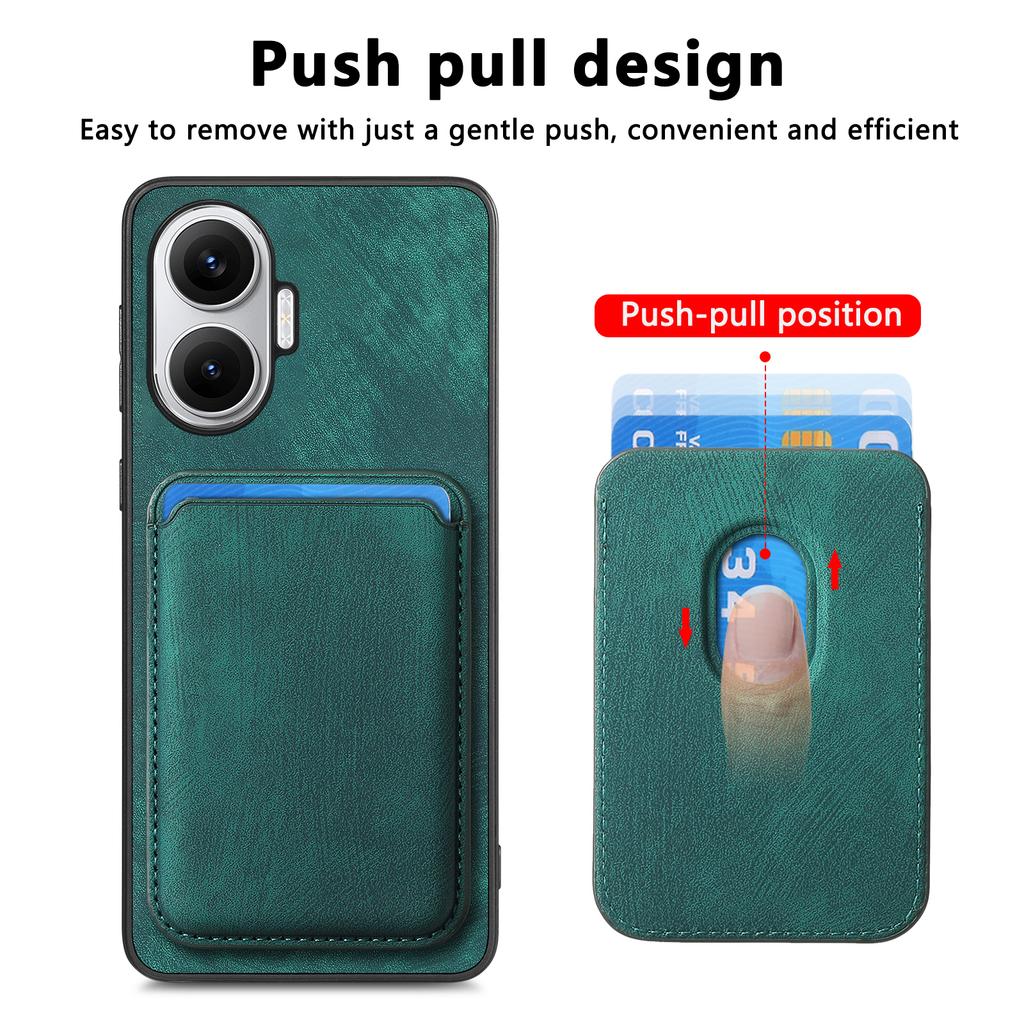 For Xiaomi Redmi Turbo 4 Pro 5G Magnetic Case Leather Back Cover with Detachable Card Holder