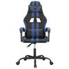 Gaming Chair Swivel Black and Blue Synthetic Leather