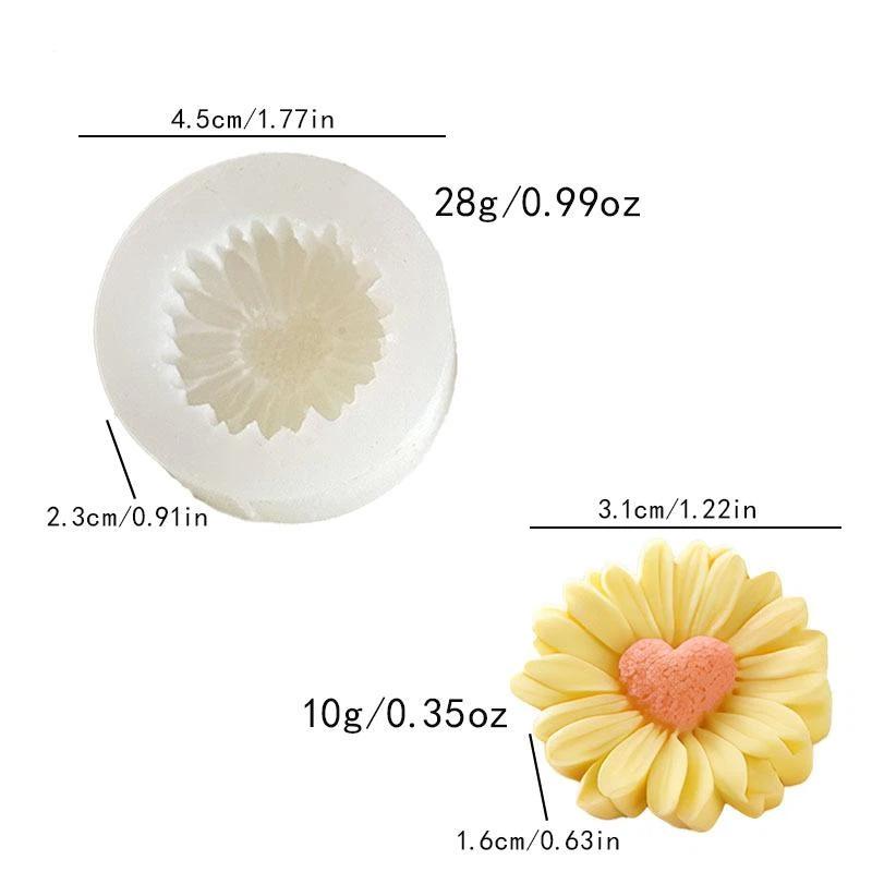 Flowers Scented Silicone Candle Mold Aromatherapy Soap Mold For Candle Making Tool Diy Flower Handmade Candle Mold