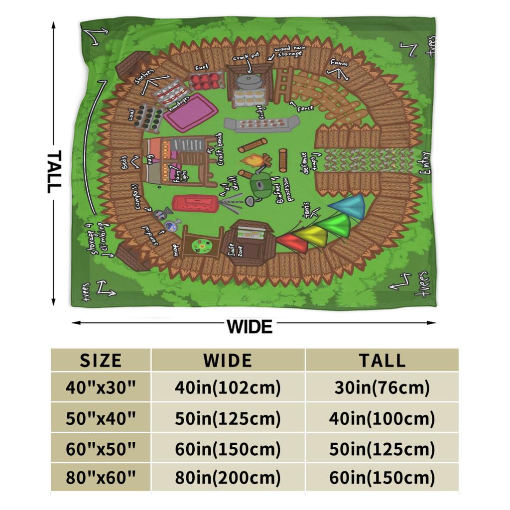99 Nights in The Forest Base Idea Soft Blanket Children Plush Throw Blanket Aesthetic Home Decor Flannel Bedspread Bed Cover