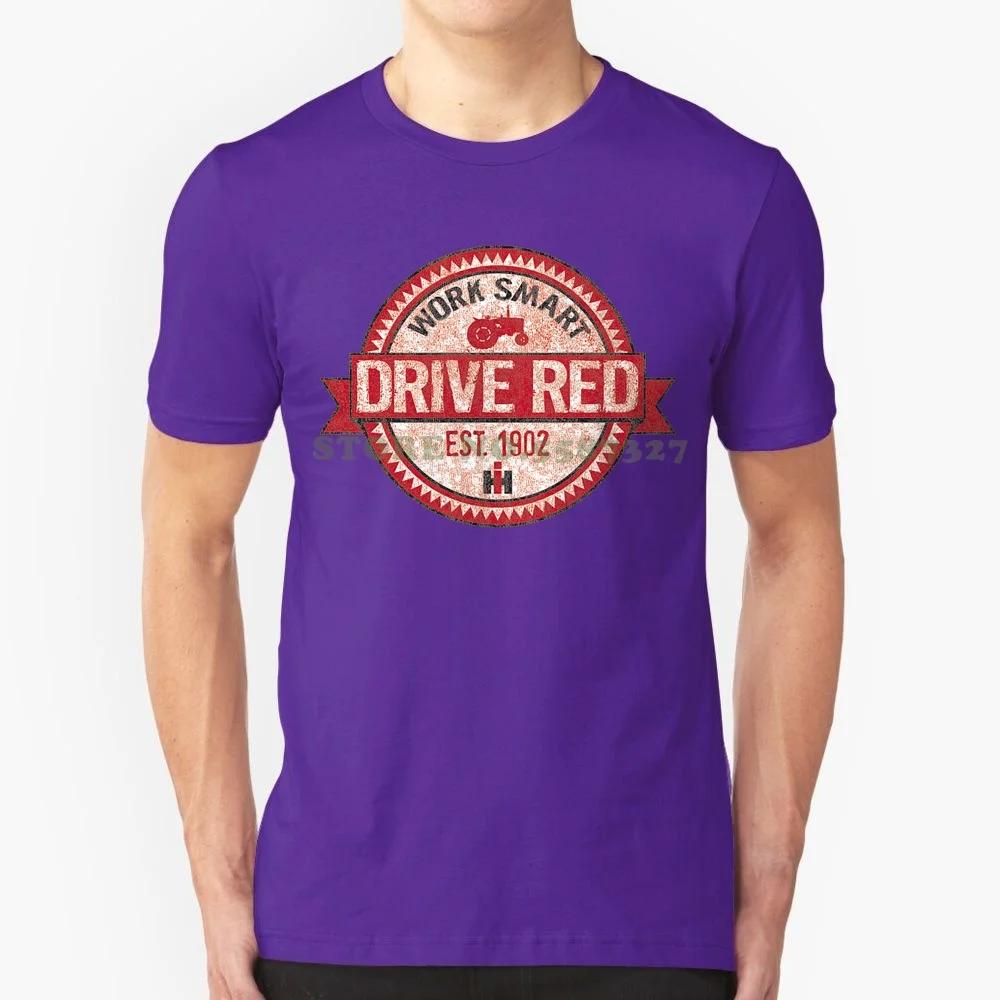 GUOYAN TOP T-shirts Casual Merk Kleding Katoen Werk Slim Rijden Rood Ih International Harvester Tractor Heren T-shirt XL