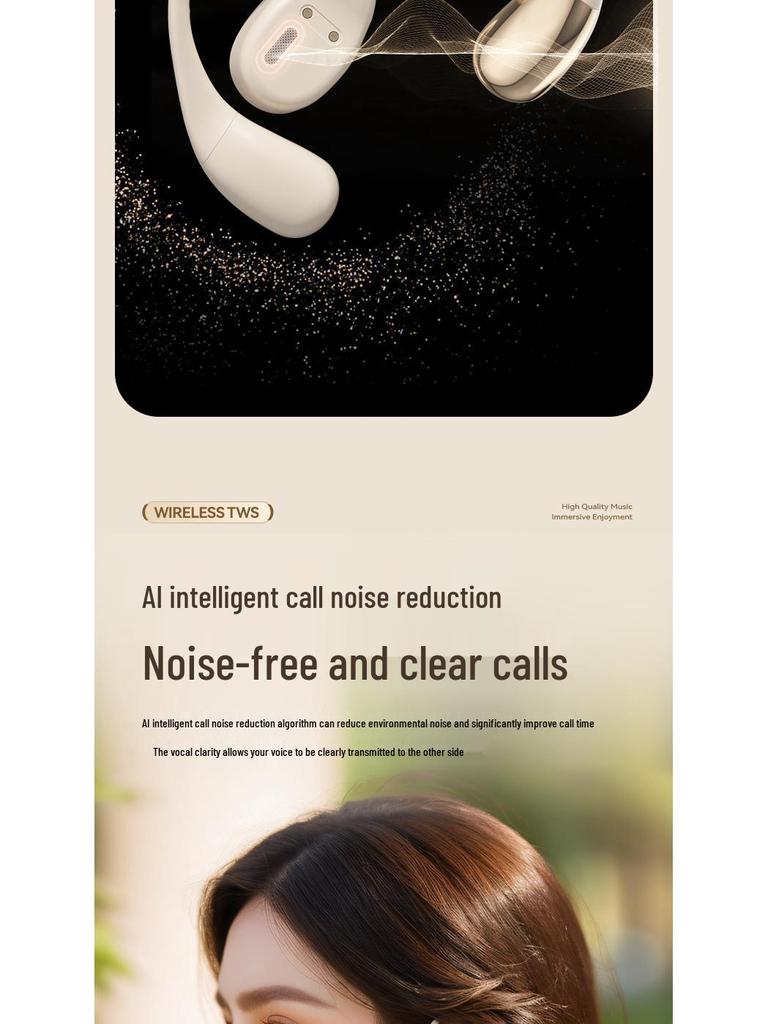 Air Conduction Bluetooth Earphones: Ear-hook Design, High Sound Quality, Long Battery Life