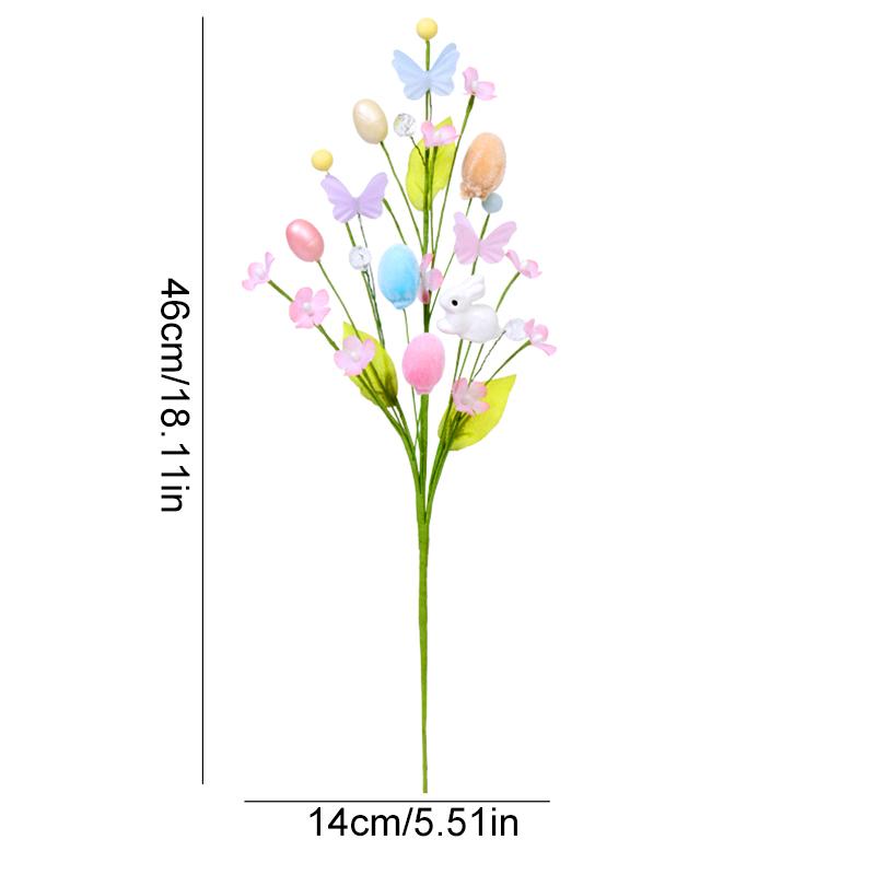 1Pc Rabbit Bouquet Practical Artificial Flower DIY Easter Decoration INS Resurrection Egg Festival Supplies