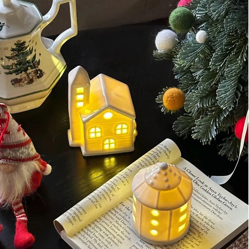 Ceramic House Candle Holder, Nordic Creative Candlestick for Home, Dinner & Wedding Table Decor
