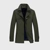 Men's High-Grade Mid-Length Casual Windbreaker Lapel Jacket for Spring, Summer, and Autumn