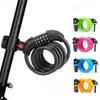 Bicycle Lock Five Digit Combo Steel Wire Lock With Keyless Security For Mountain Bike And City Cruiser