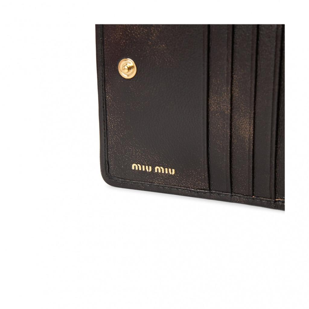 MIU MIU Matelassé Women's Bi-fold Wallet 5MV204 AF6Q F0201