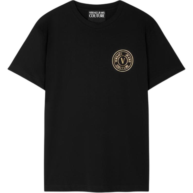 Versace FW25 Logo Crew Neck Short Sleeve Casual T-Shirt Men Tops E79GAHT-00ECJ00-TEG89