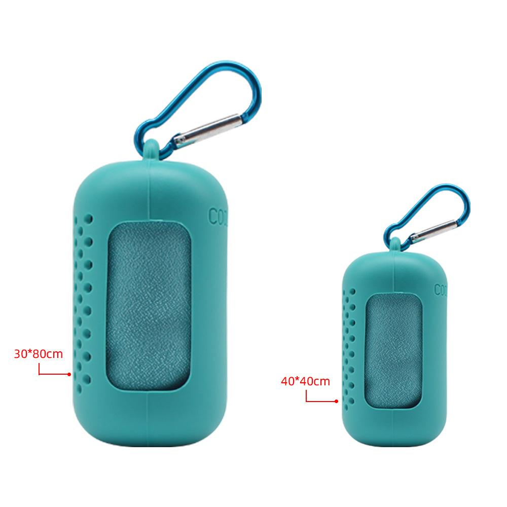 Prosop cu uscare rapidă pentru exerciții la rece Fitness în aer liber cu sac de depozitare din silicon Set portabil de prosoape cu aripi