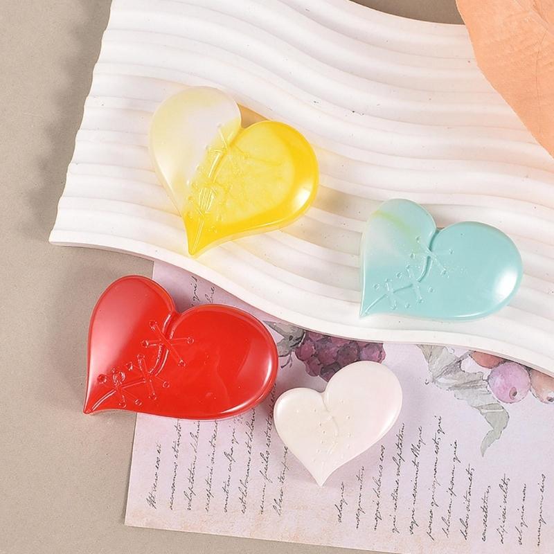 Porte-clés Cœur à coudre Moule en Silicone avec Trou Pendentif Porte-clés Moule Fait main Cadeau Saint-Valentin Anniversaire Bijoux