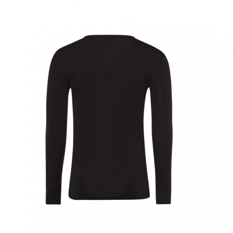 Hanro Woolen Silk Long Sleeve Undershirt  Anthracite 73402 