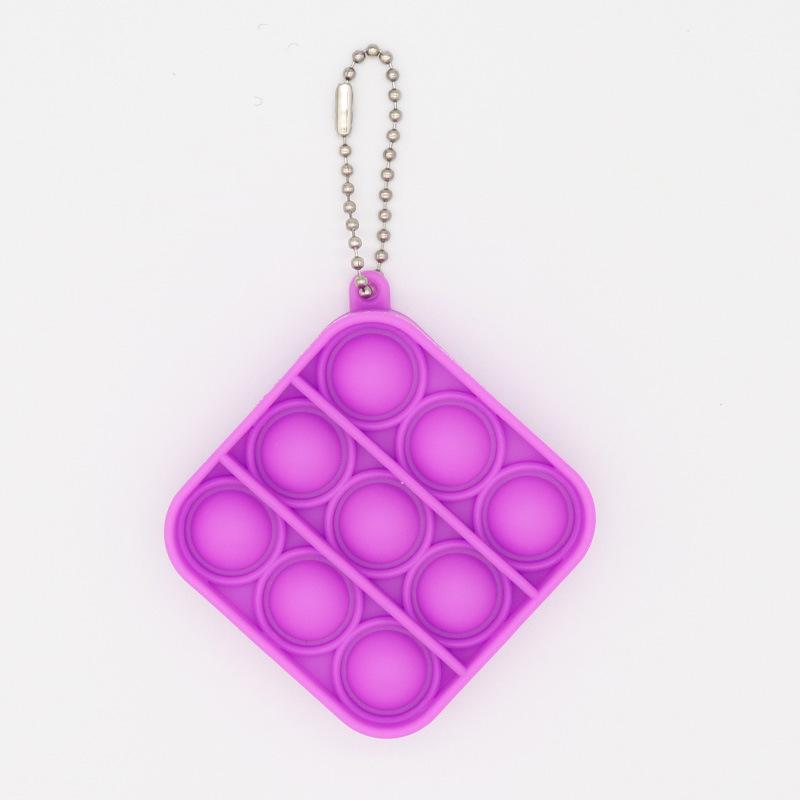 Colorful Silicone Keychain Bubble Toy - Mouse Killer Pendant and Educational Decompression Tool