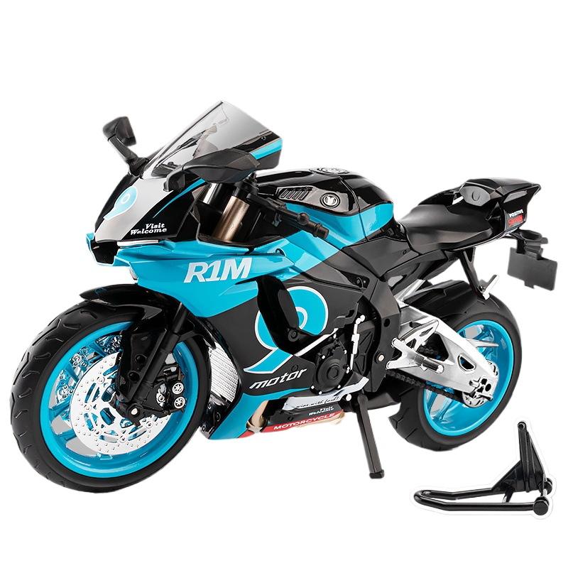 1/9 Yamaha YZF R1M Racing Motorcycle Diecast Model Car Alloy Metal Outdoor Collection Display Classic Ornaments Boyfriend Gifts